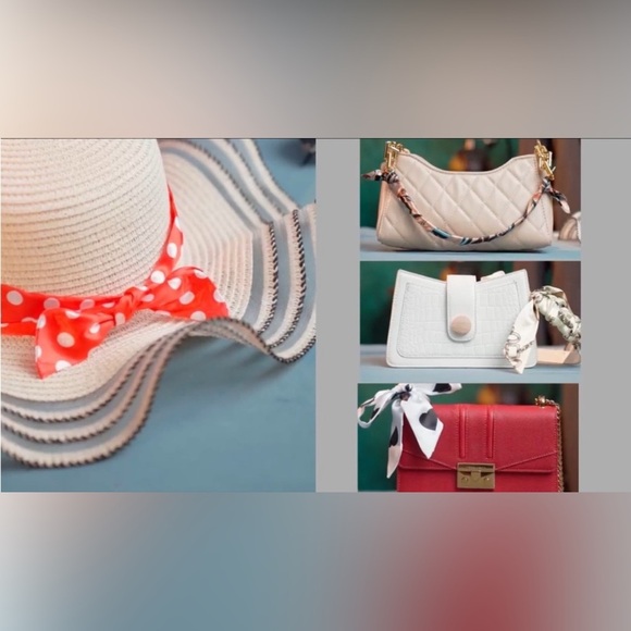 Red & White Baroque Print Versatile Women’s Scarf - Picture 3 of 6